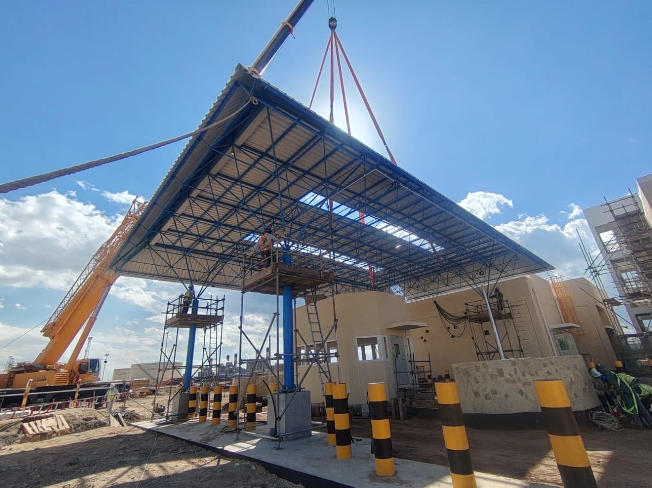 Triocon space frame sunshade for Rabigh IWP desalination plant, Saudi Arabia