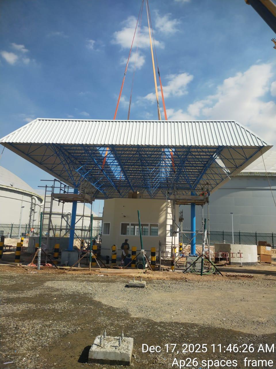 Triocon space frame sunshade for Rabigh IWP desalination plant, Saudi Arabia