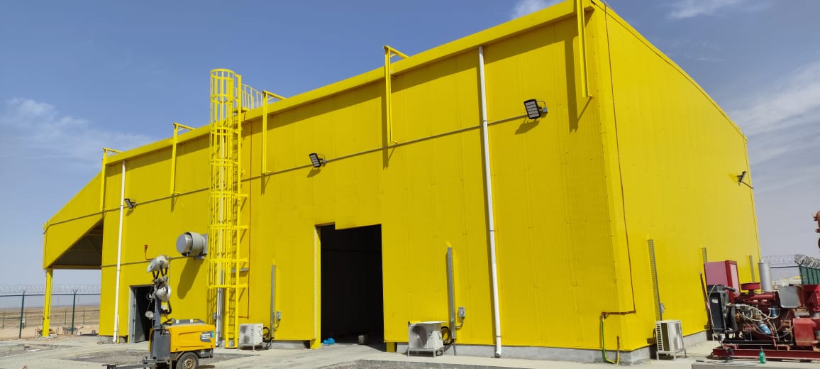 Finished space frame warehouse exterior, Tabarjal Saudi Arabia